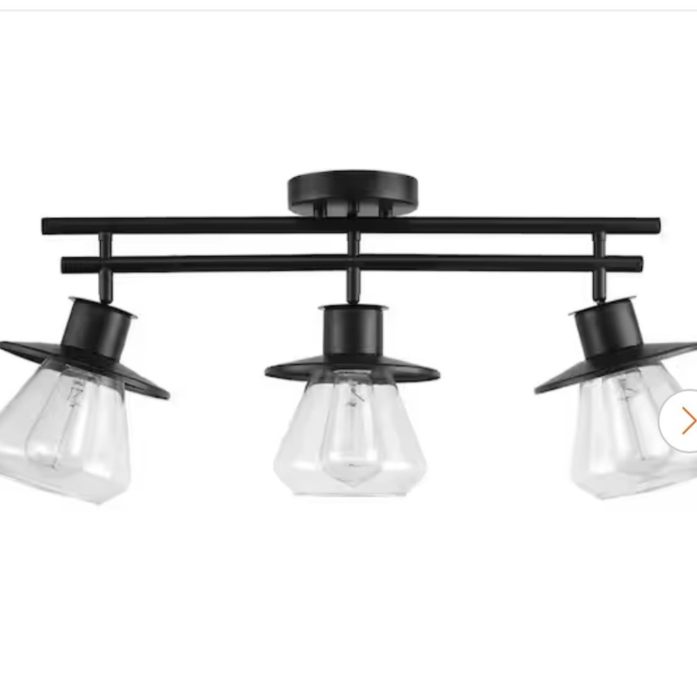 New Hampton Bay redfield Three-Light dark bronze track Lighting